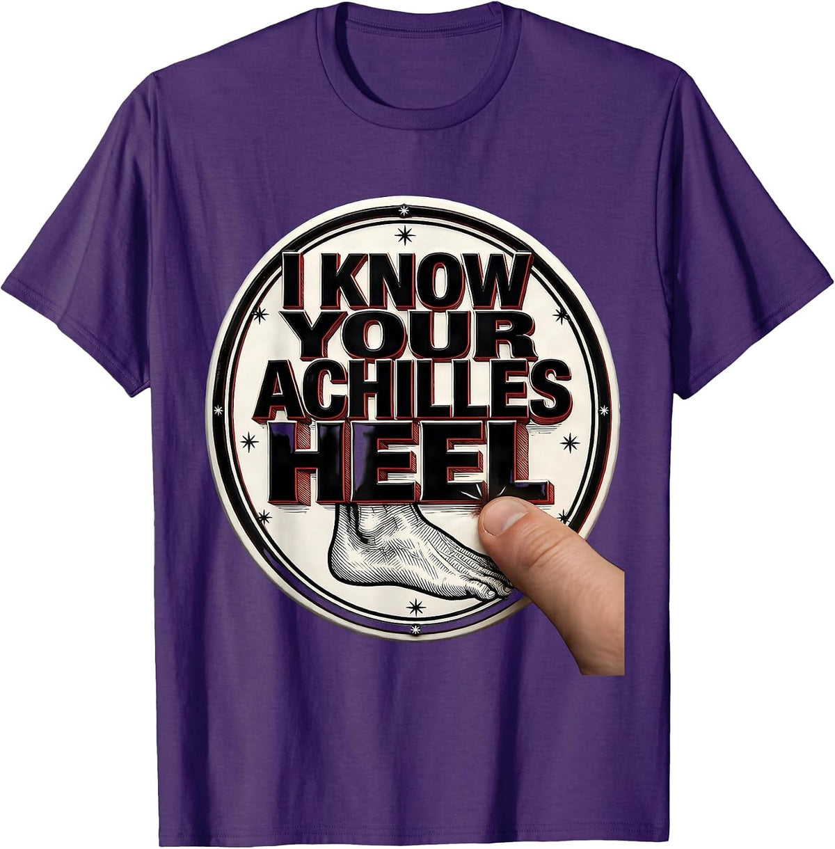 I Know Your Achilles Heel Funny Physical Therapist Massage T-Shirt - Purple