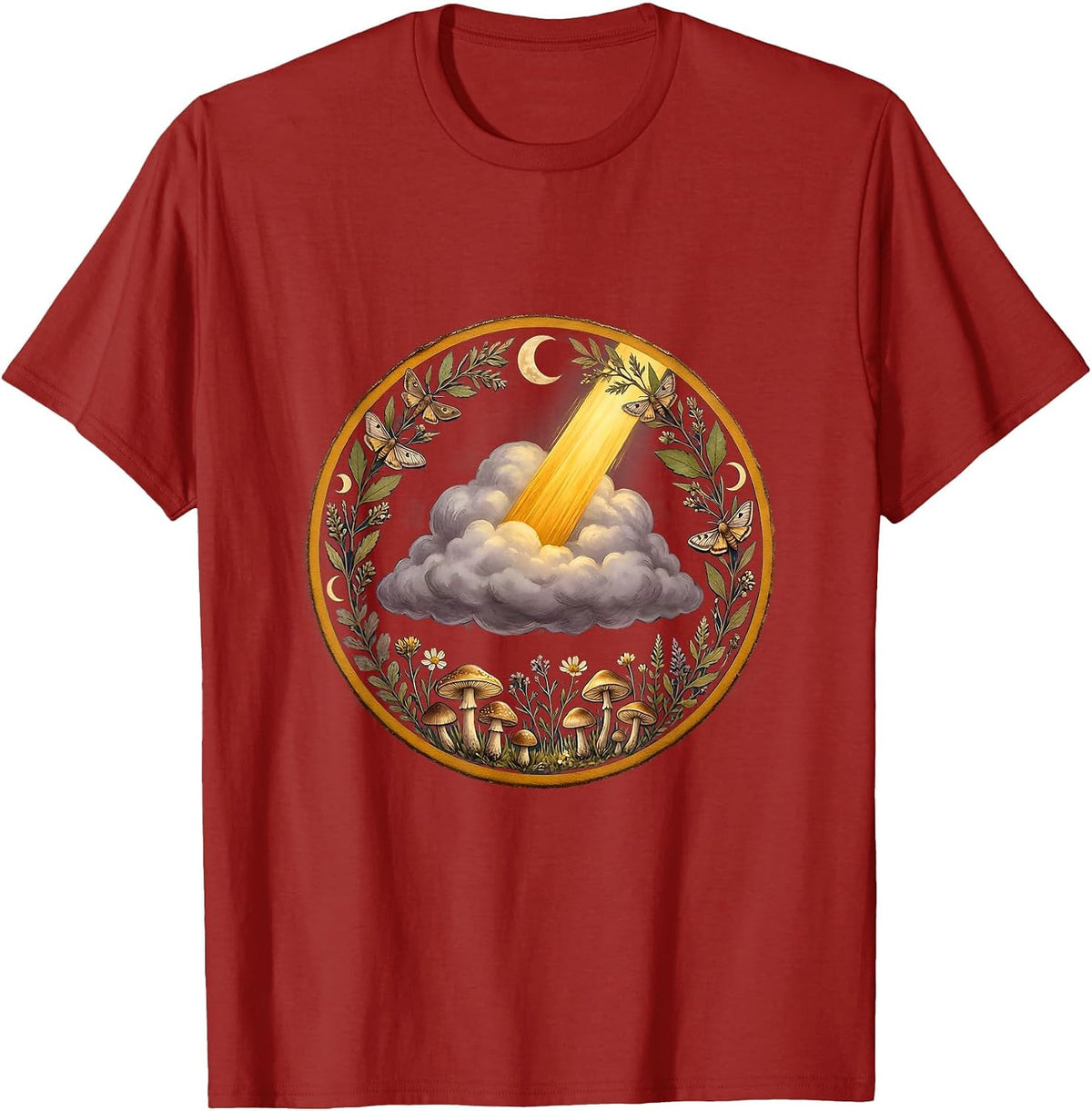 Men's Suicide Prevention Storm Cloud Ray of Hope Graphic T-Shirt - Cranberry Red