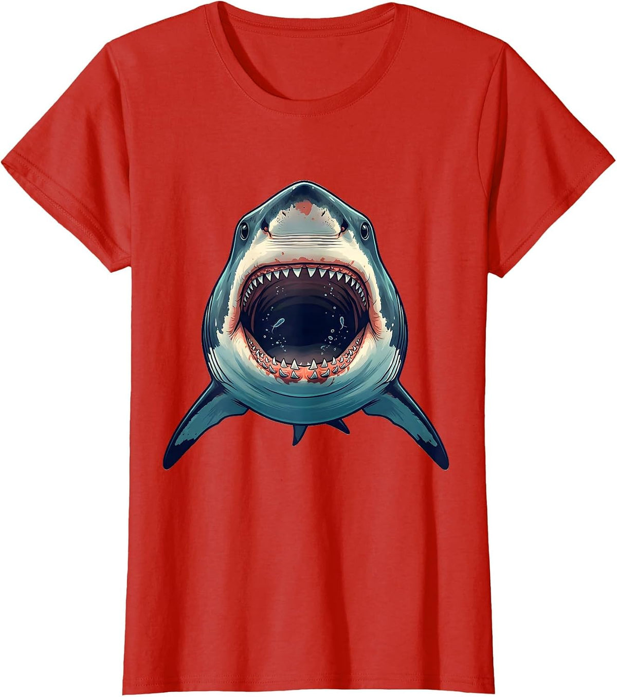 Women's Megamouth Shark Funny Ocean Wildlife Humor T-Shirt - Red