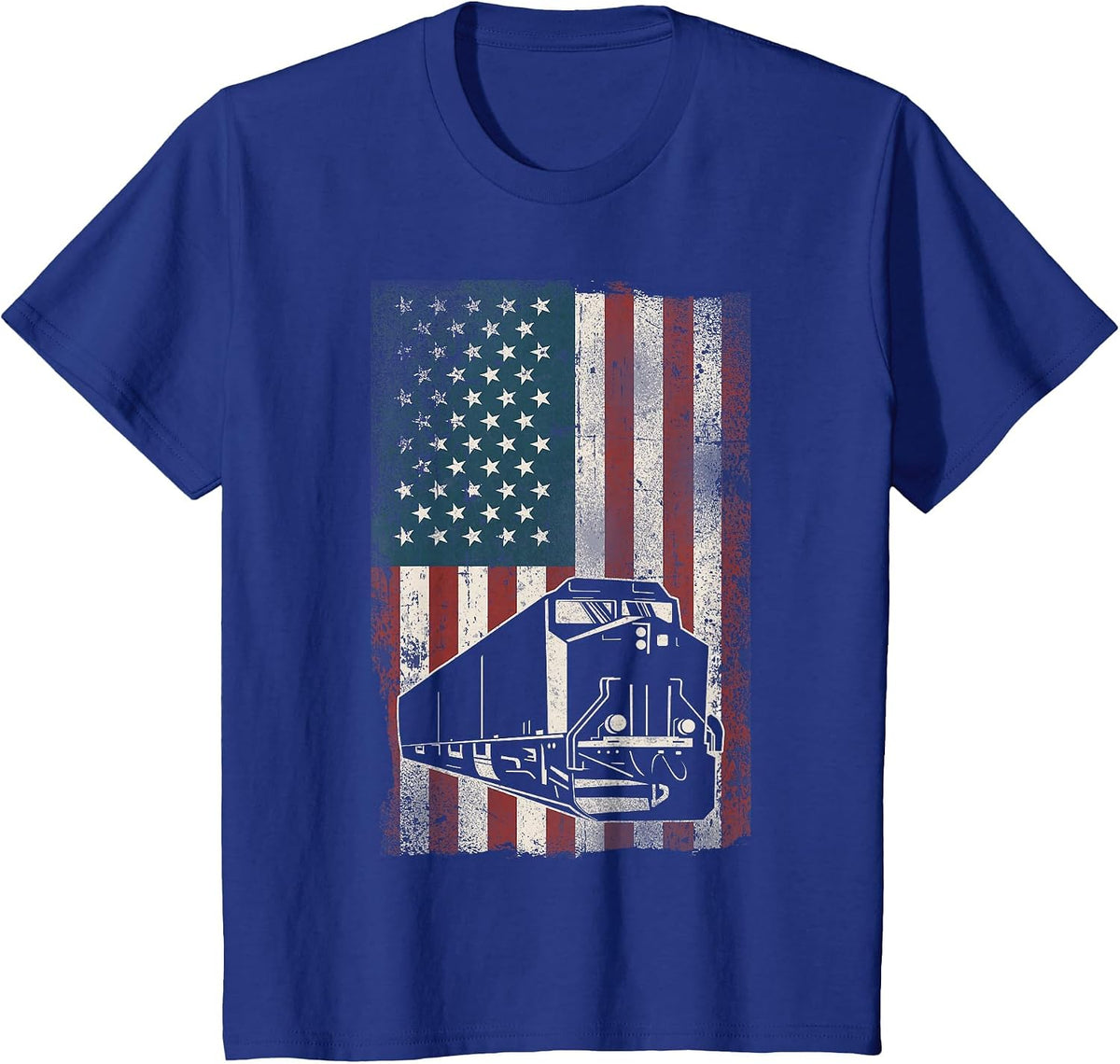 Freight Diesel Train Driver Trainspotting Locomotive T-Shirt - Royal Blue