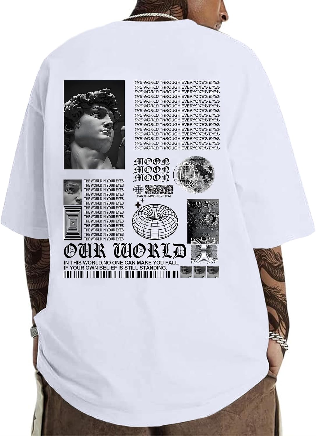 Kelxjia Men Oversized Graphic Tees Vintage Shirts Baggy Y2k Cotton T Shirts Harajuku Streetwear Summer Casual 90s Top Tshirt