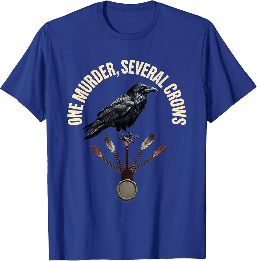 One Murder Several Crows Dark Humor Gothic Crow Lover Gift T-Shirt - Royal Blue