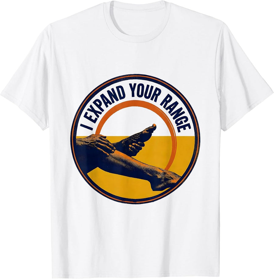 Men's I Expand Your Range Funny Physical Therapist PT Gift T-Shirt - White