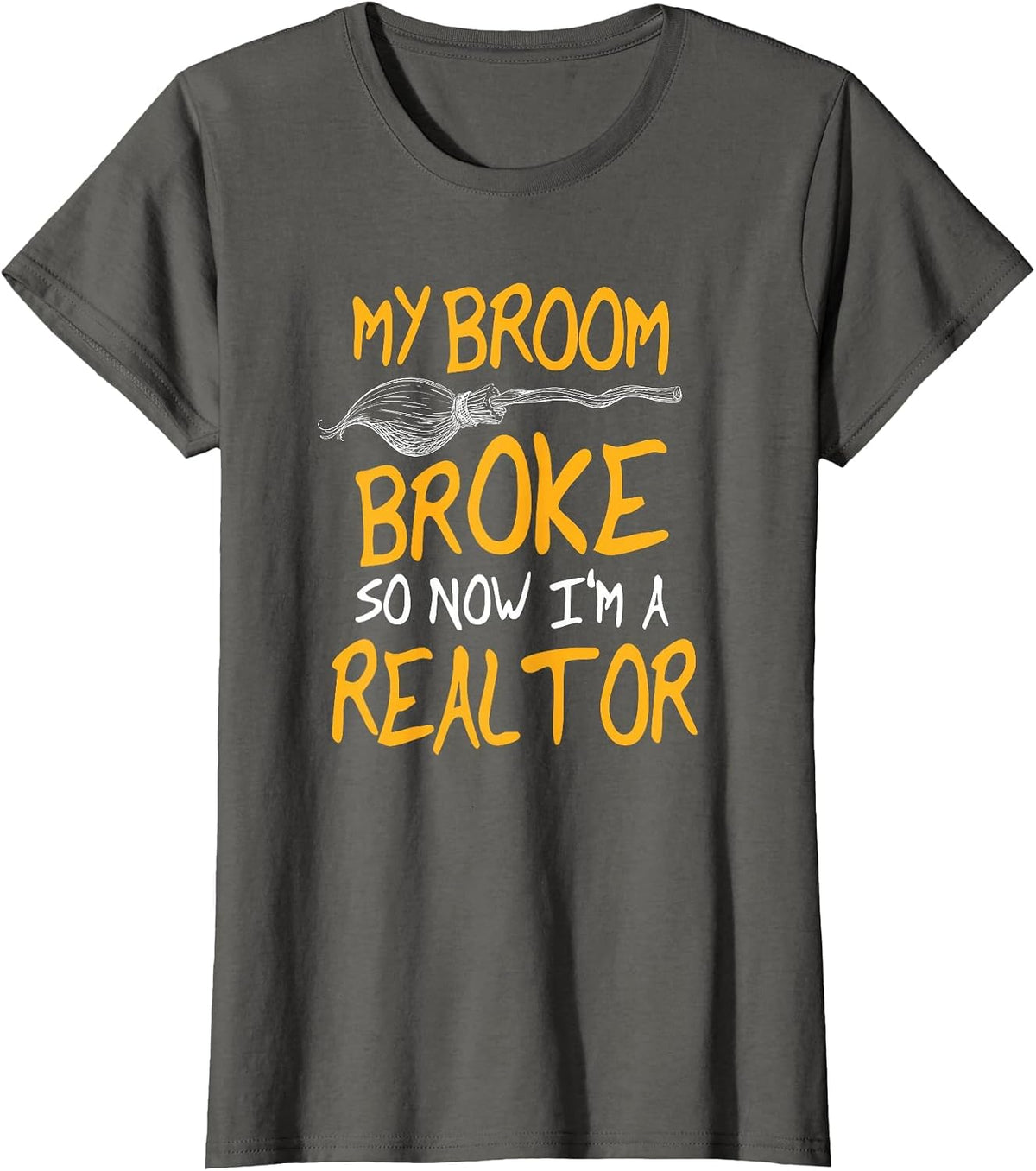 Real Estate Halloween Costume for Realtors T-Shirt - Asphalt Grey