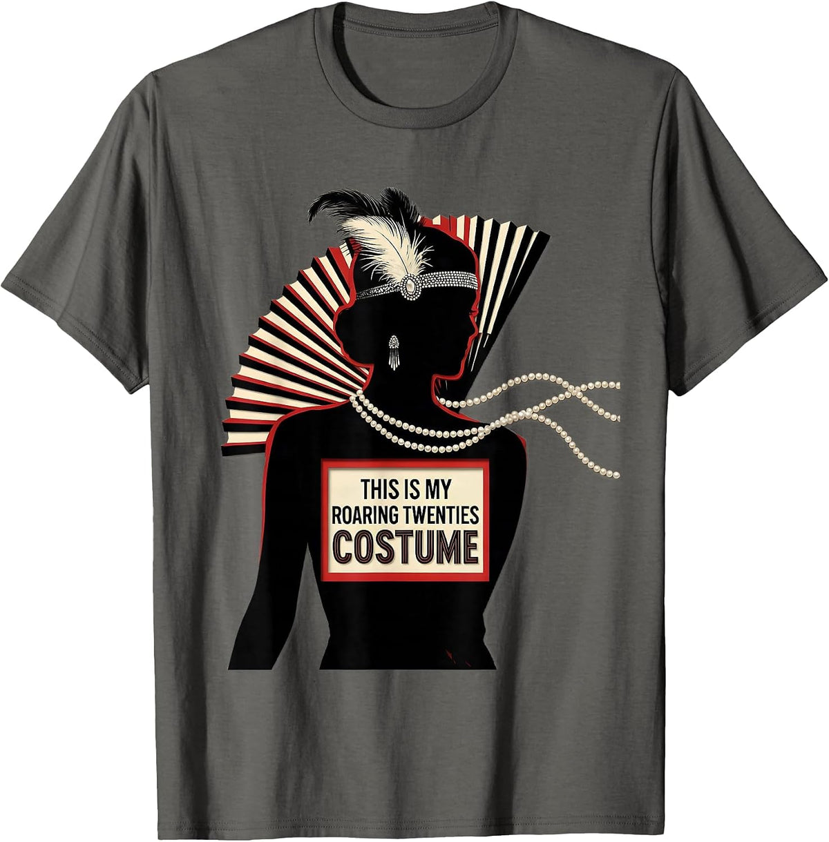 This Is My Roaring Twenties Costume Retro Flapper Party T-Shirt - Asphalt Grey