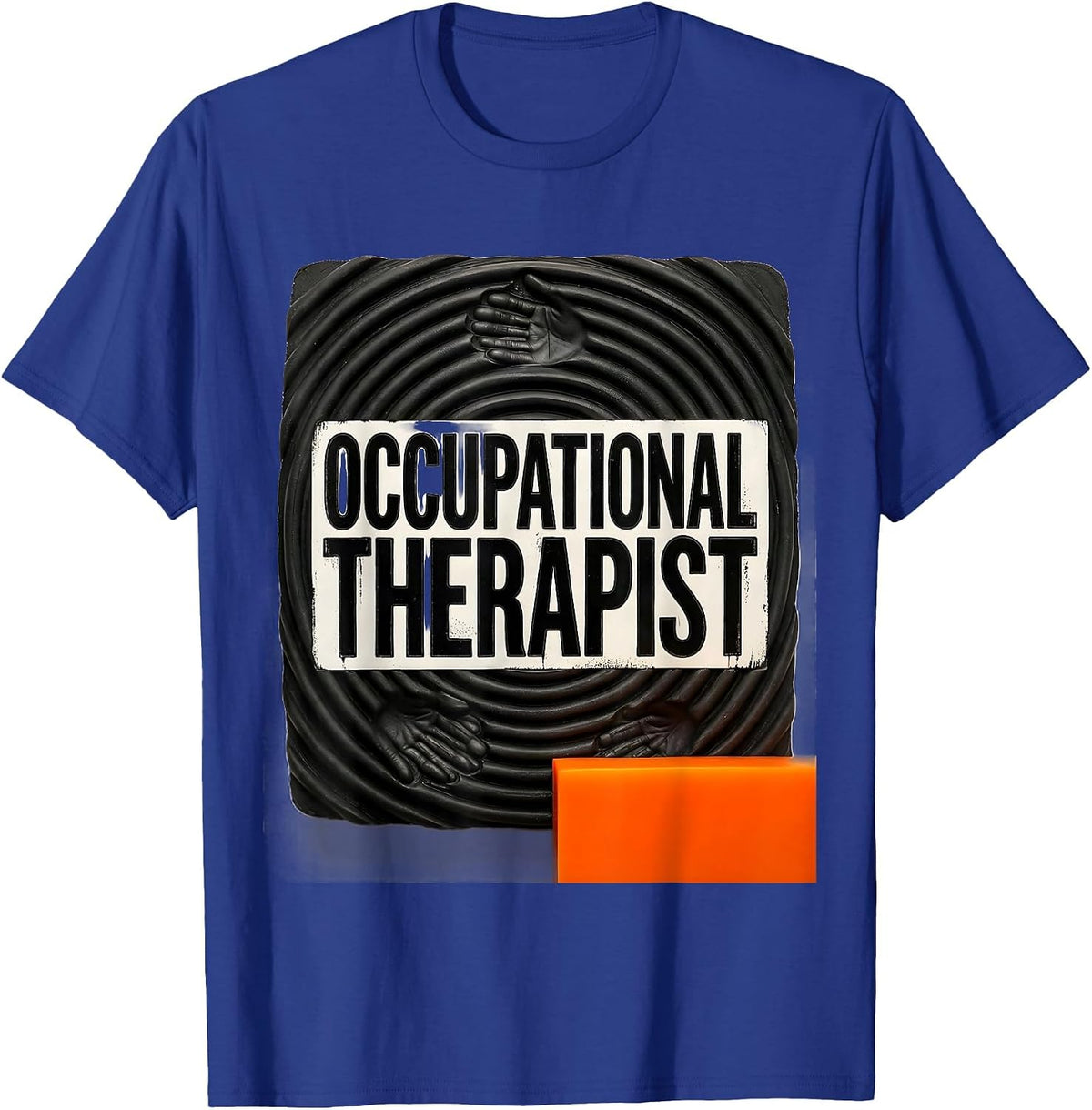 Occupational Therapist Wood Type Letterpress Therapy T-Shirt - Royal Blue