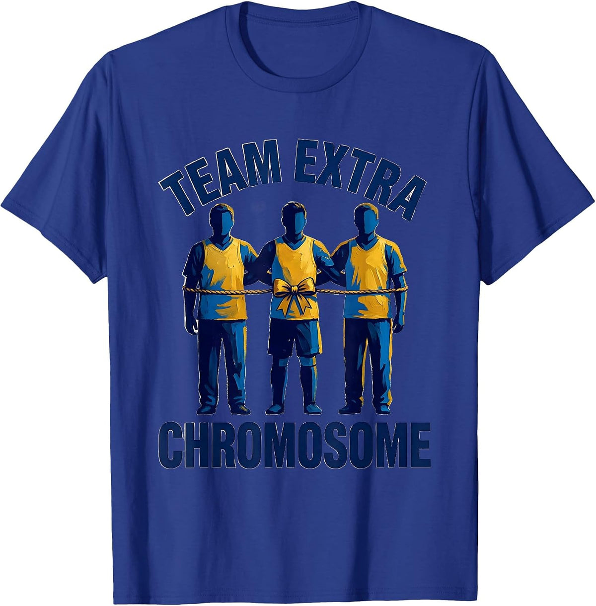 Team Extra Chromosome Uplifting Humor Down Syndrome Pride T-Shirt - Royal Blue