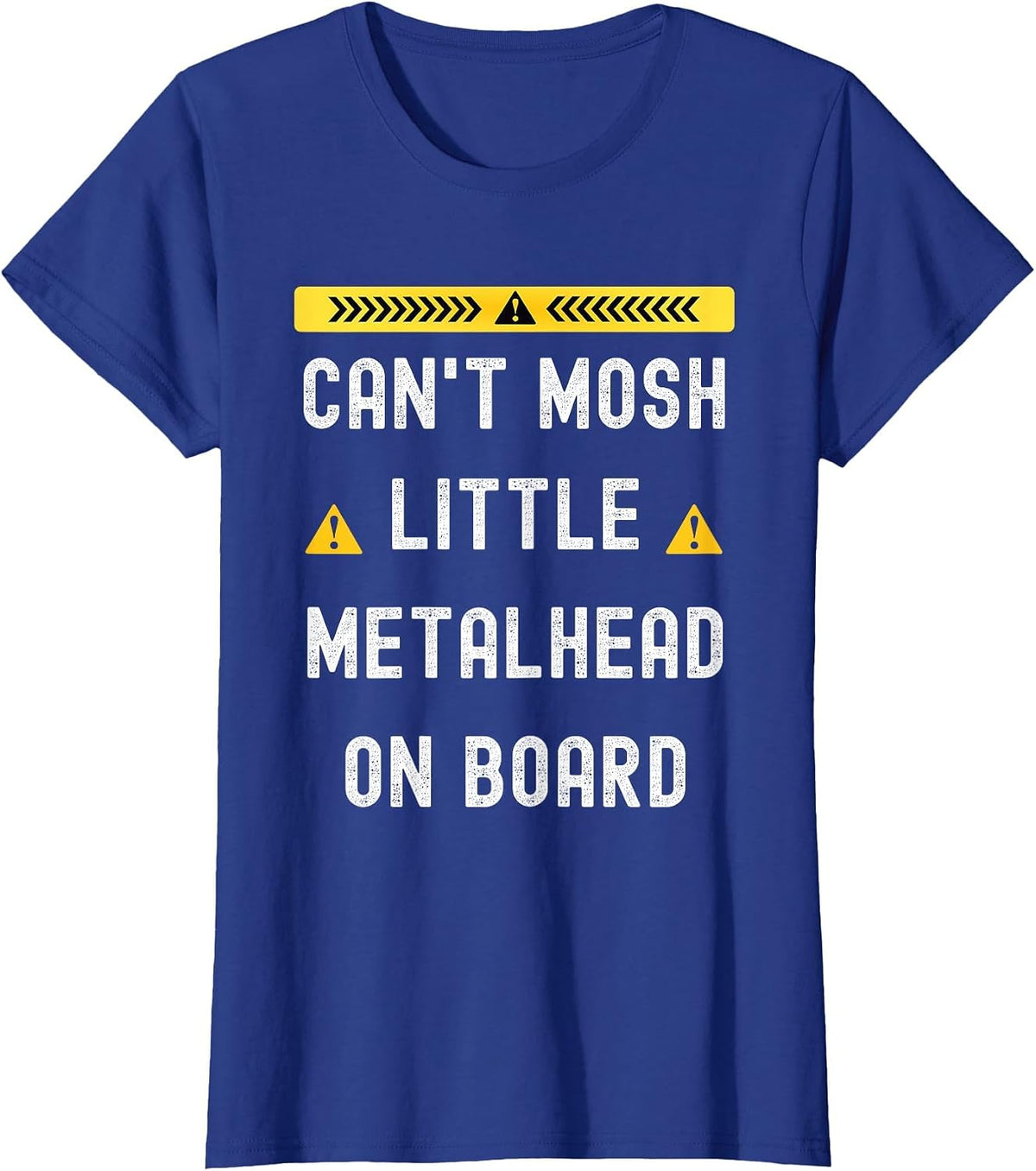 Heavy Metal Baby Can't mosh Little Metalhead on Board T-Shirt - Royal Blue