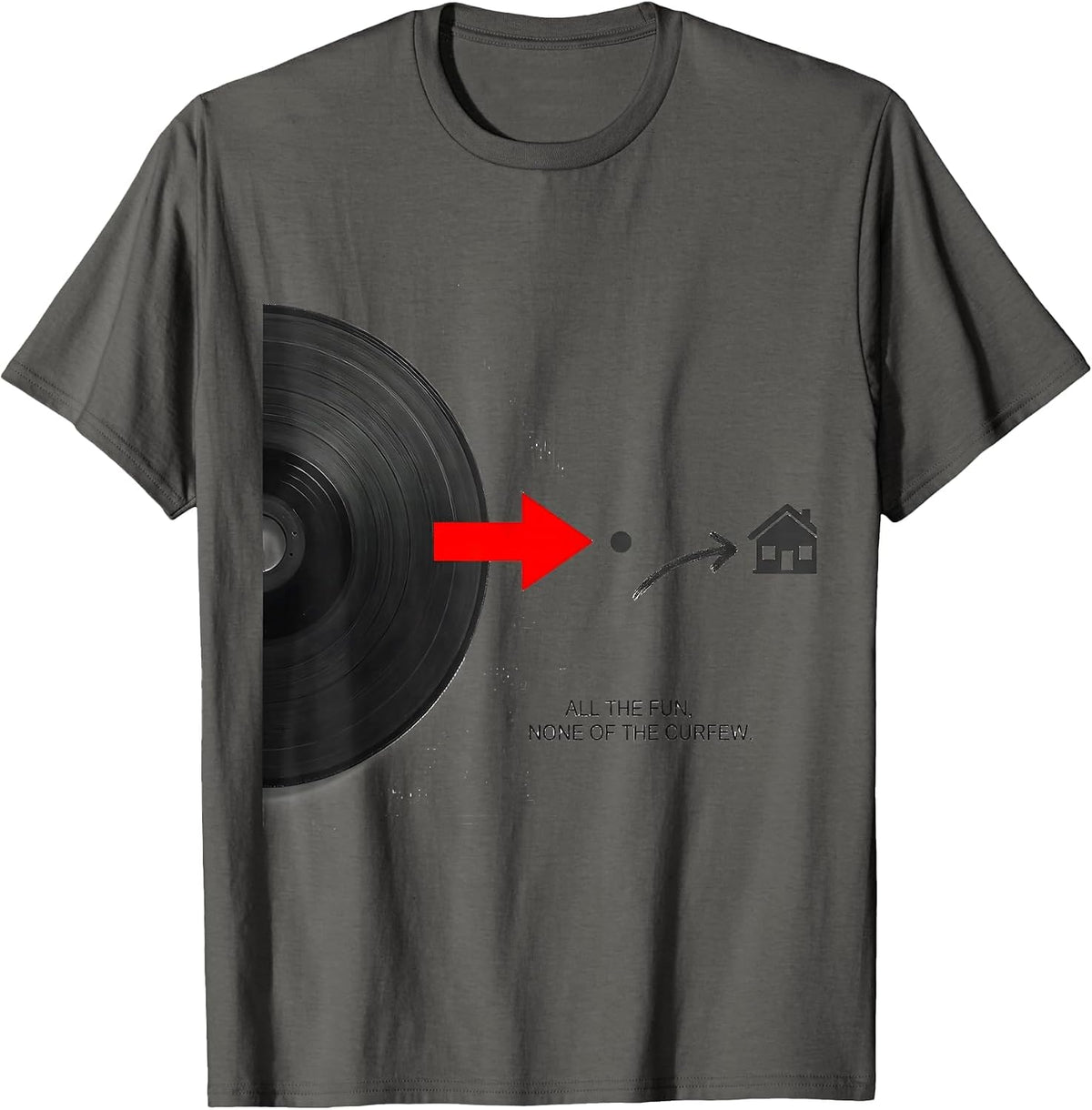 All The Fun None Of The Curfew Funny Uncle Gift For Niece T-Shirt - Asphalt Grey