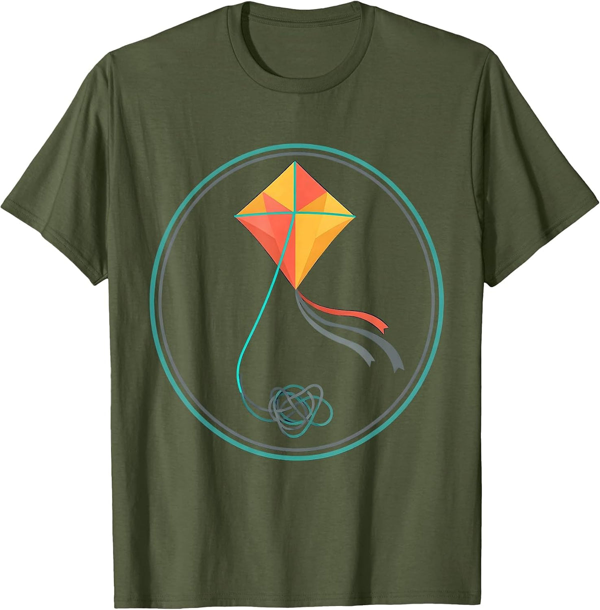 Suicide Prevention Awareness Kite Soaring Hope Design T-Shirt - Olive Green