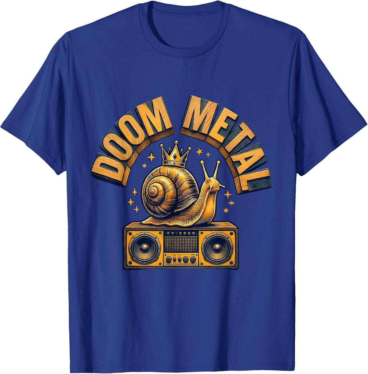 DOOM METAL Funny Heavy Metal Ironic Unicorn Humor T-Shirt - Royal Blue