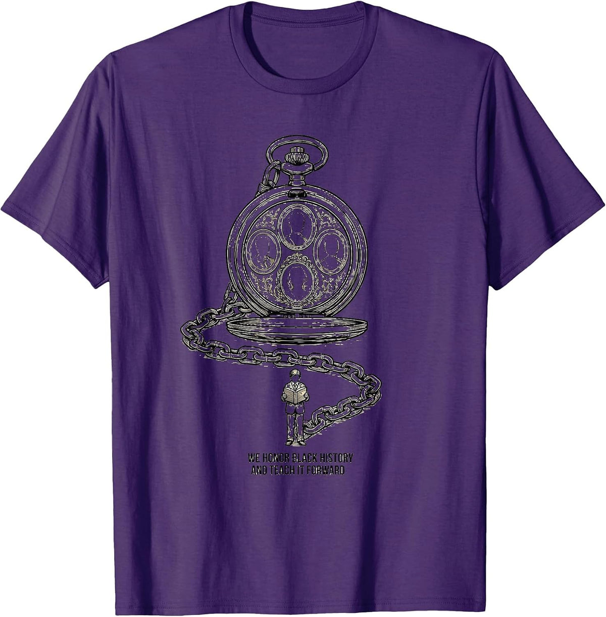 We Honor Black History And Teach It Forward Teachers T-Shirt - Purple