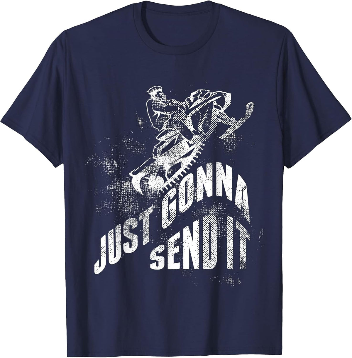 Just Gonna Send It Snow Moto T-Shirt - Navy Blue