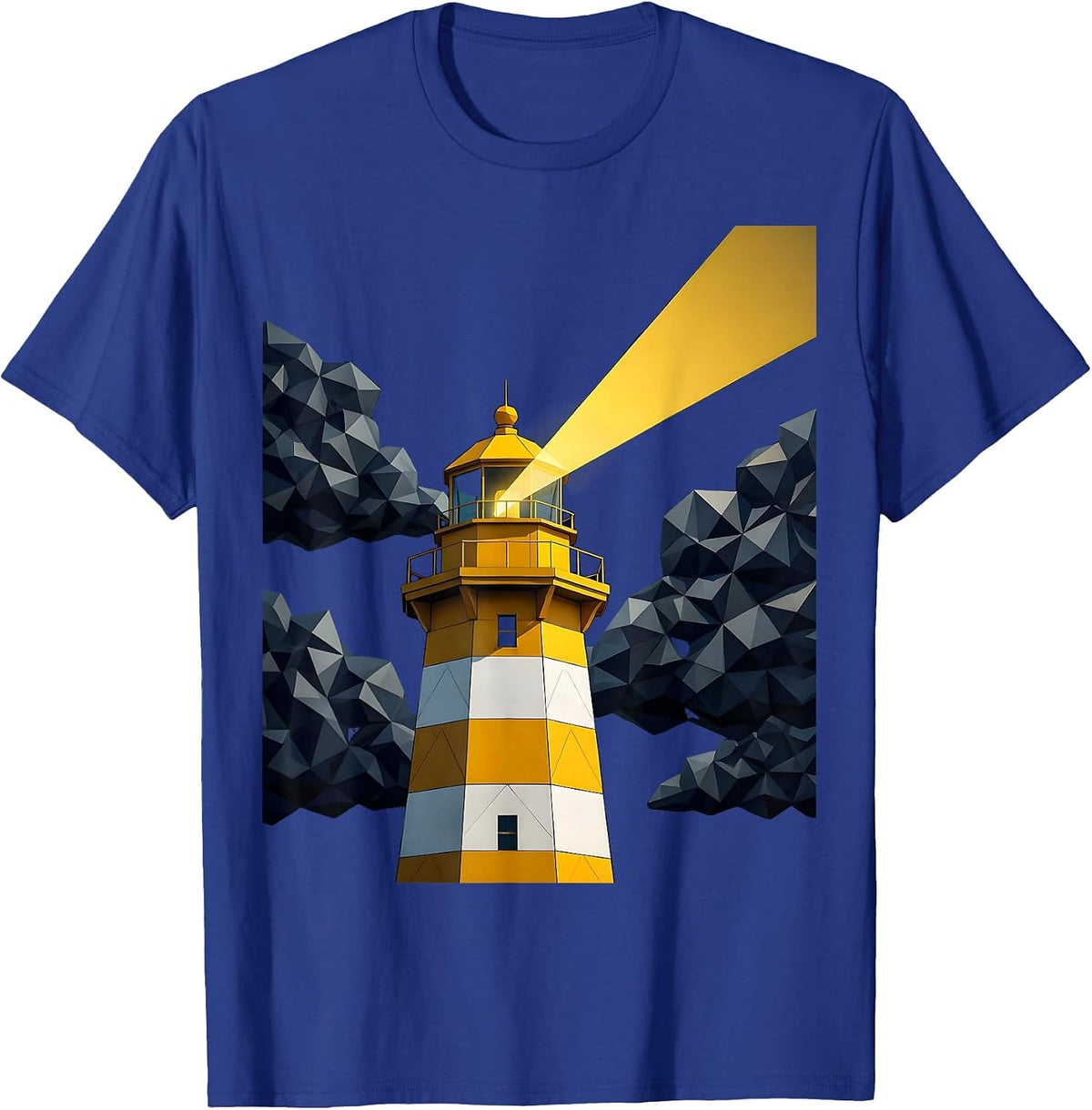 School Psychologist Lighthouse Storm Graphic T-Shirt - Royal Blue