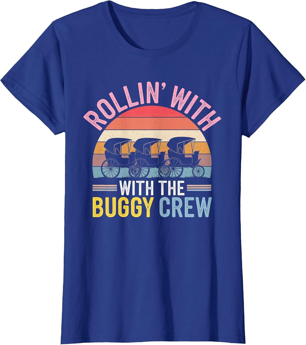 Amish Buggy – Classic Countryside Design T-Shirt - Royal Blue