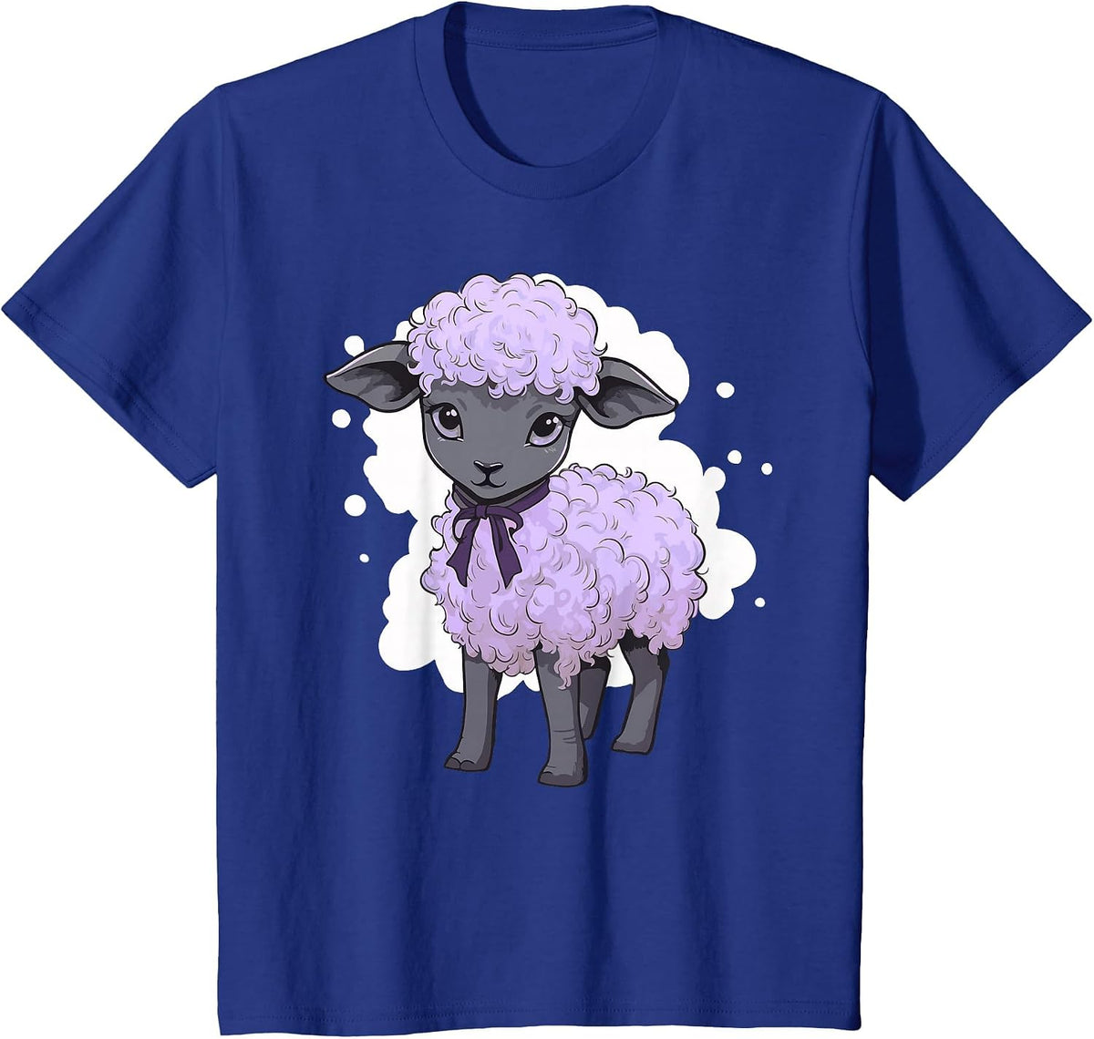 Lamb Lavender Pastel Cute Baby Sheep Kawaii Purple Aesthetic T-Shirt - Royal Blue