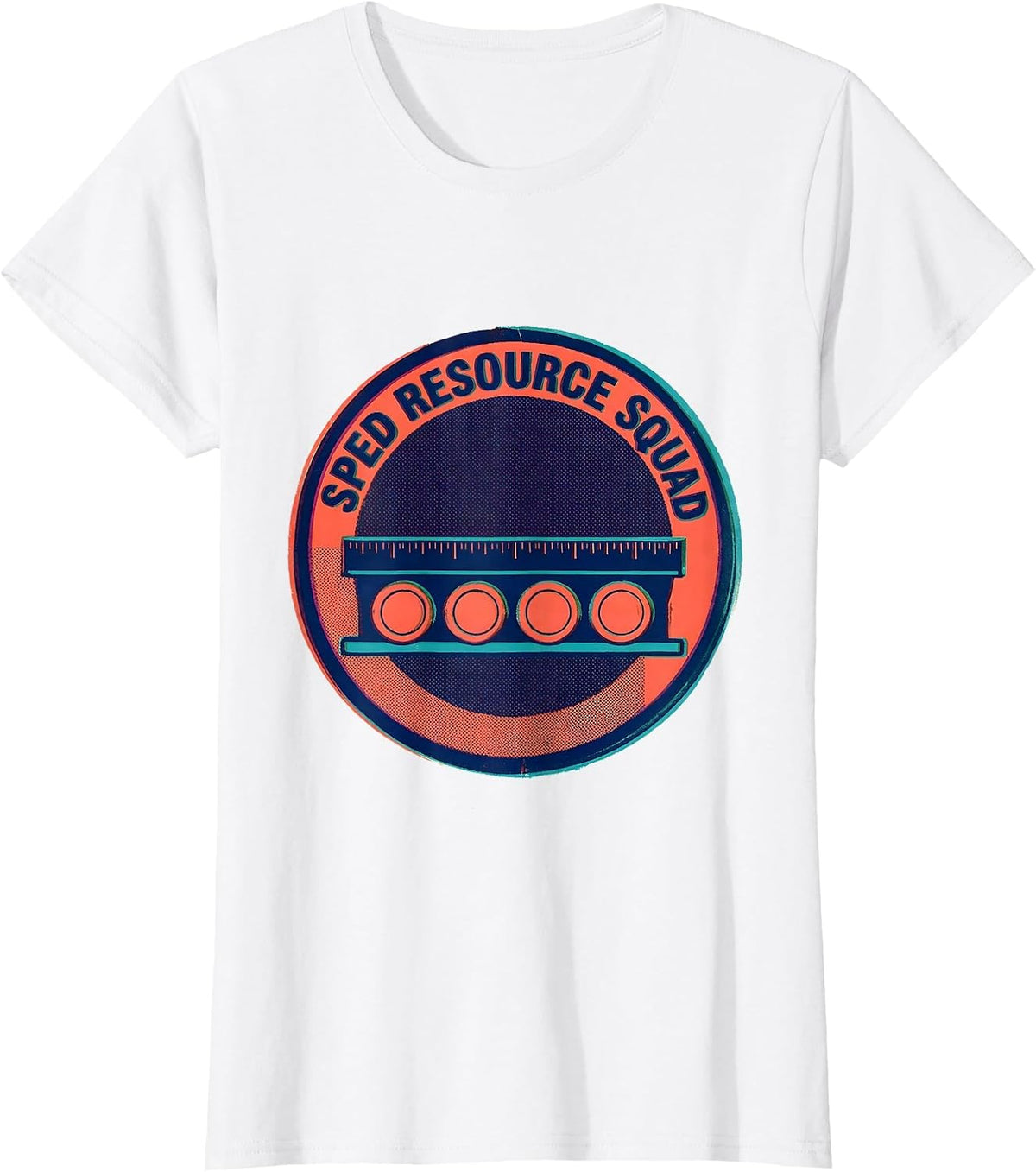SPED Resource Squad Risograph Special Education Teacher Aide T-Shirt - White