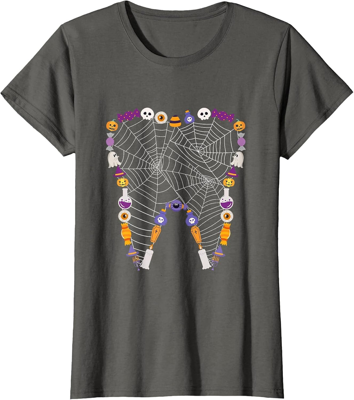 Tooth Halloween Costume Dentist Dental Squad T-Shirt - Asphalt Grey