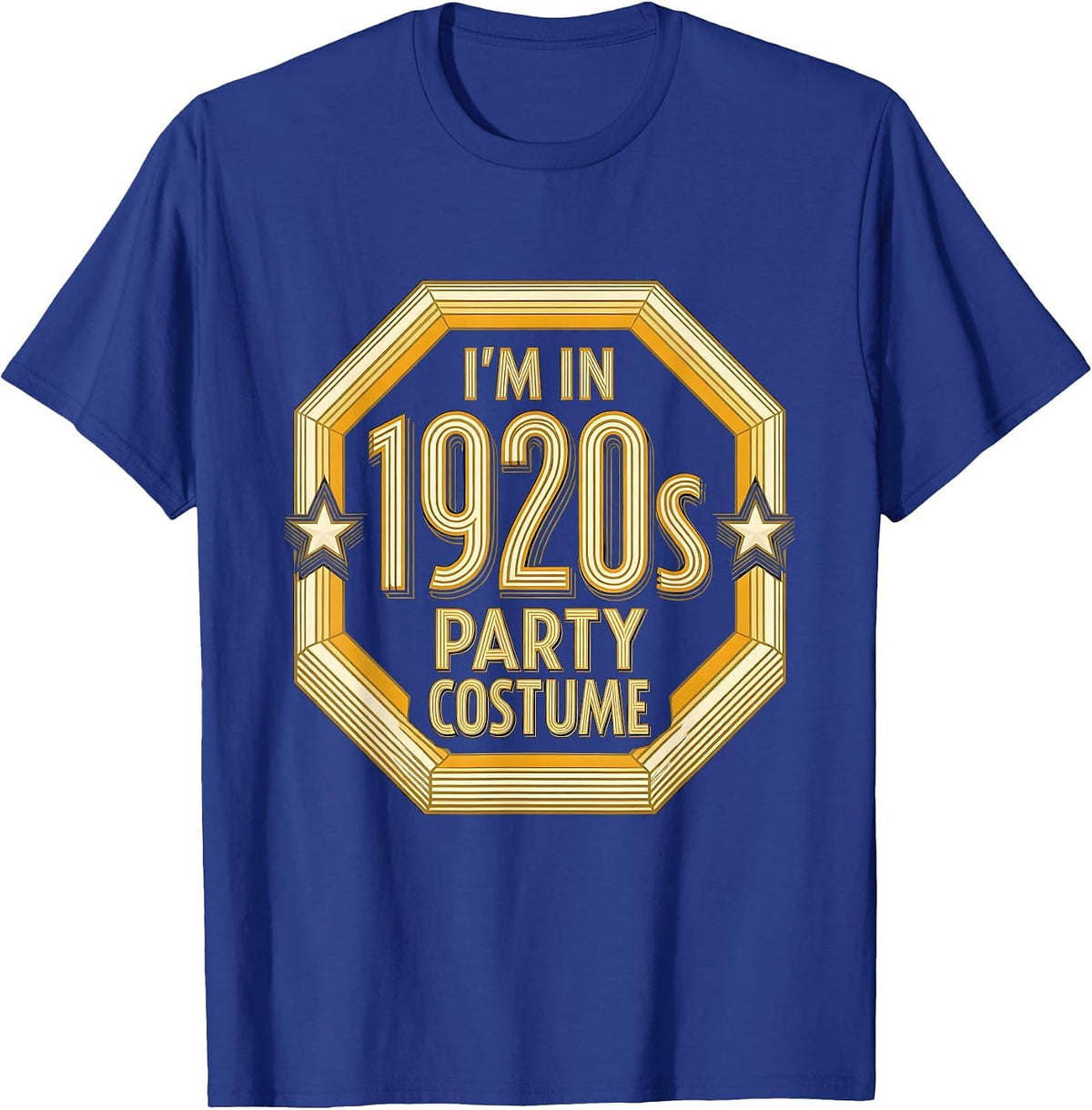 I'm In 1920s Party Costume Vintage Roaring Twenties New T-Shirt - Royal Blue