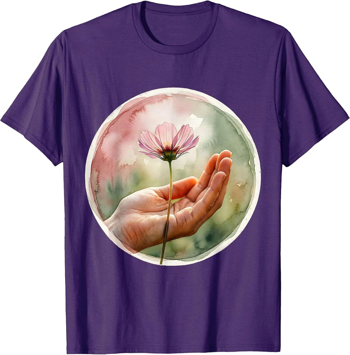 Men's Dear Person Behind Me Wildflower Gesture T-Shirt - Purple