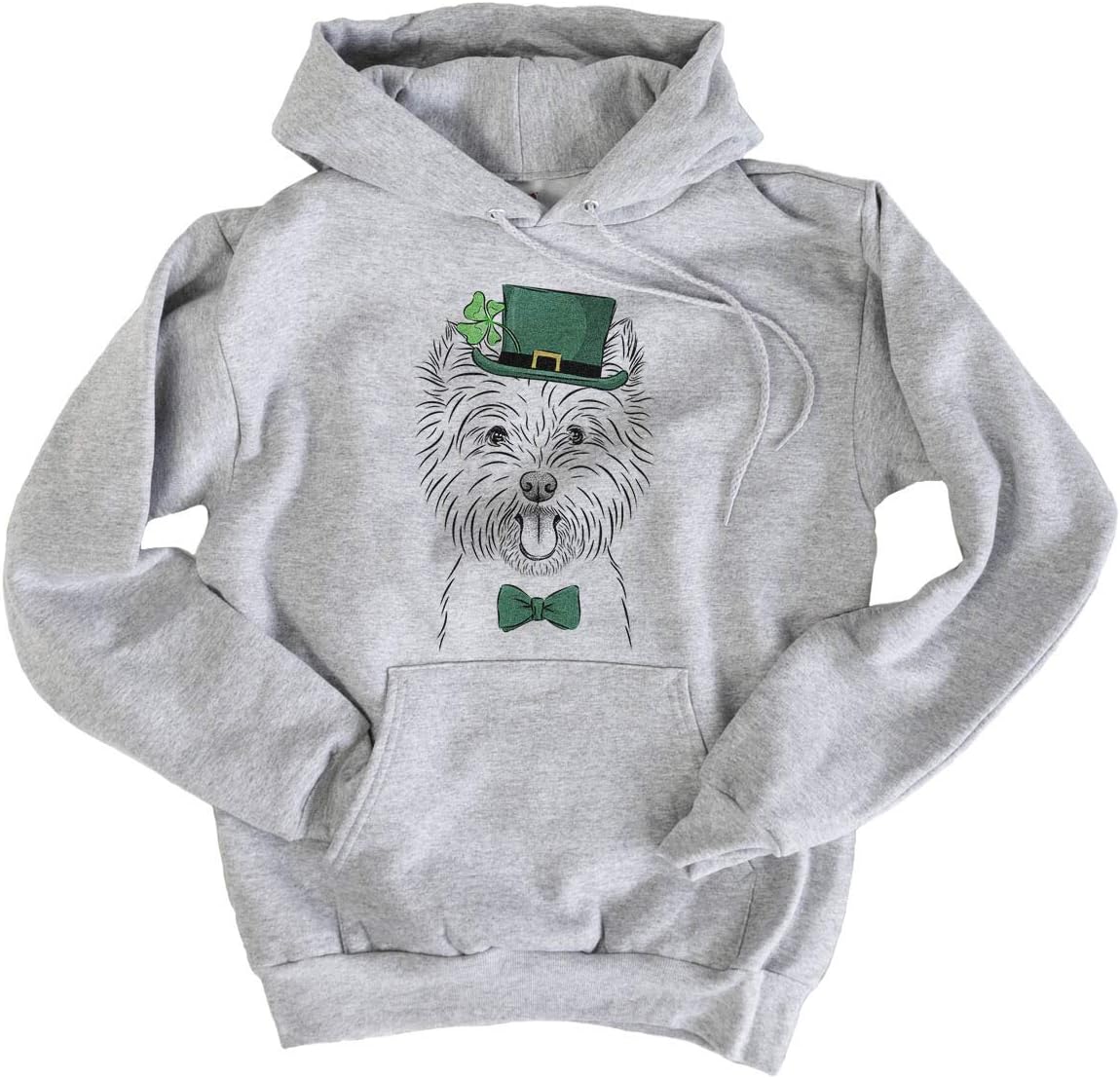 Inkopious St. Patrick's Day Welma the Westie West Highland Terrier Dog Triblend T-Shirt - Pullover Hoodie Sweatshirt