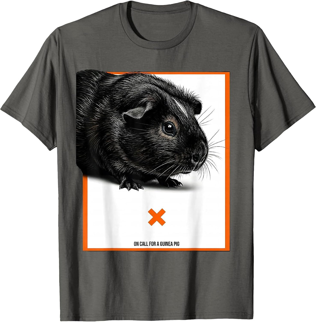 On Call For A Guinea Pig Funny Pet Lover Everyday Humor T-Shirt - Asphalt Grey