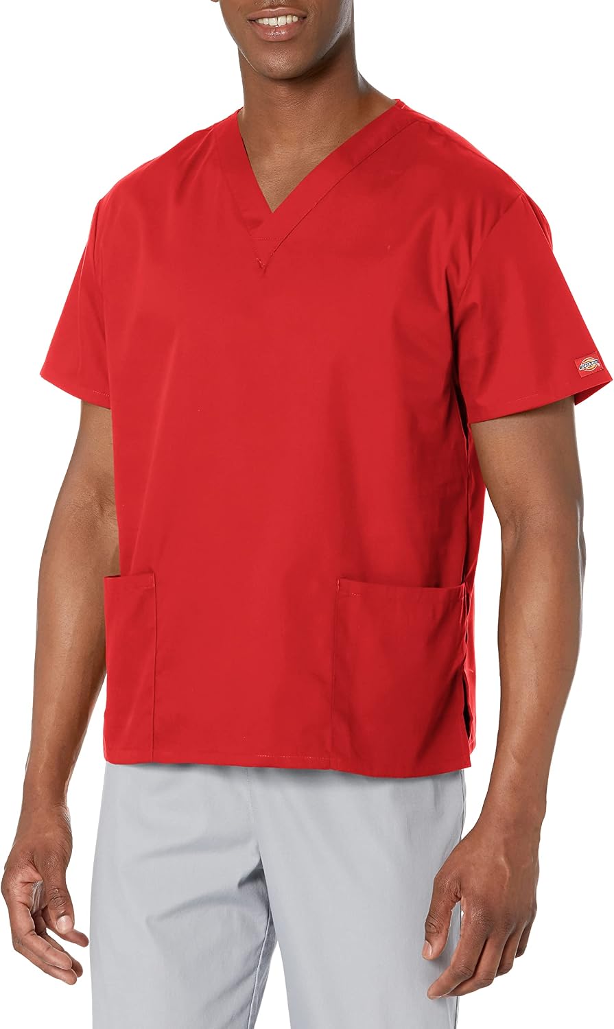 Dickies EDS Signature Scrubs Tops for Women V-Neck Modern Classic Fit - Red