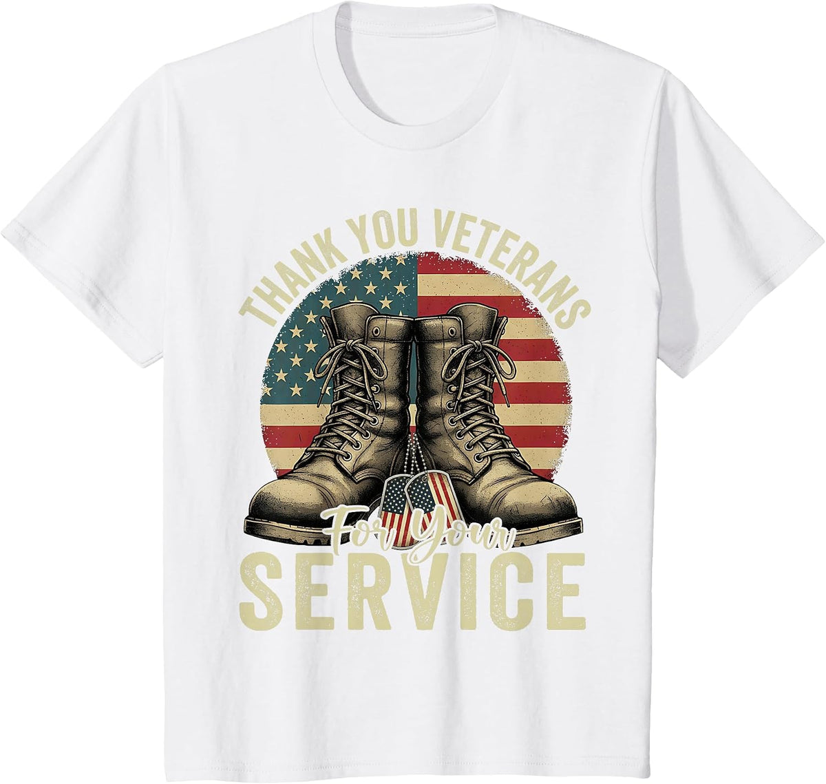 Thank You Veterans for Your Service Veterans Day Men Women T-Shirt - White