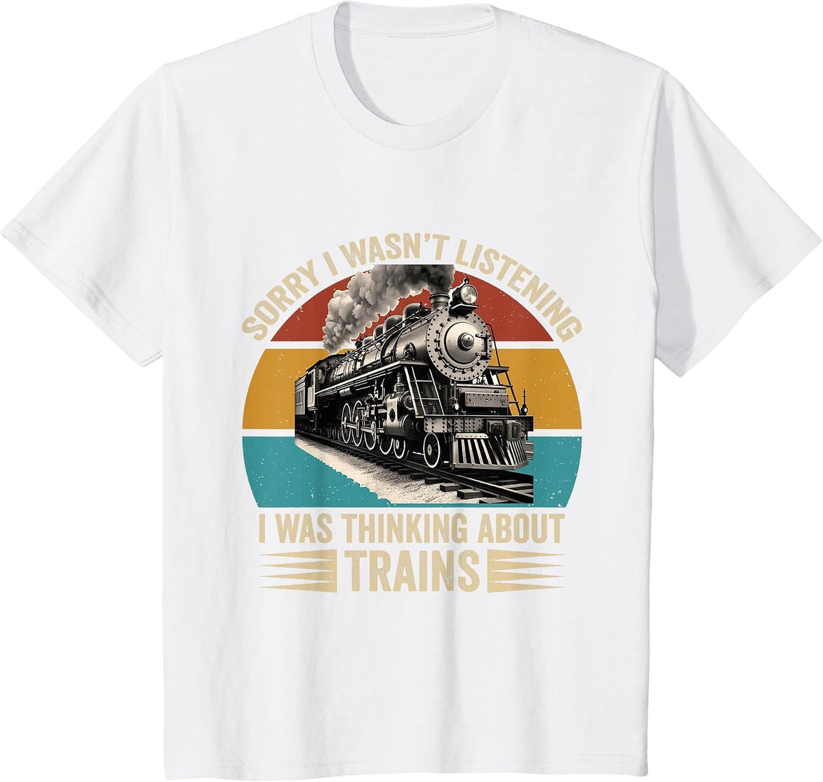 Retro Wagon Train Lover Model Railroad Conductor Funny Train T-Shirt - White