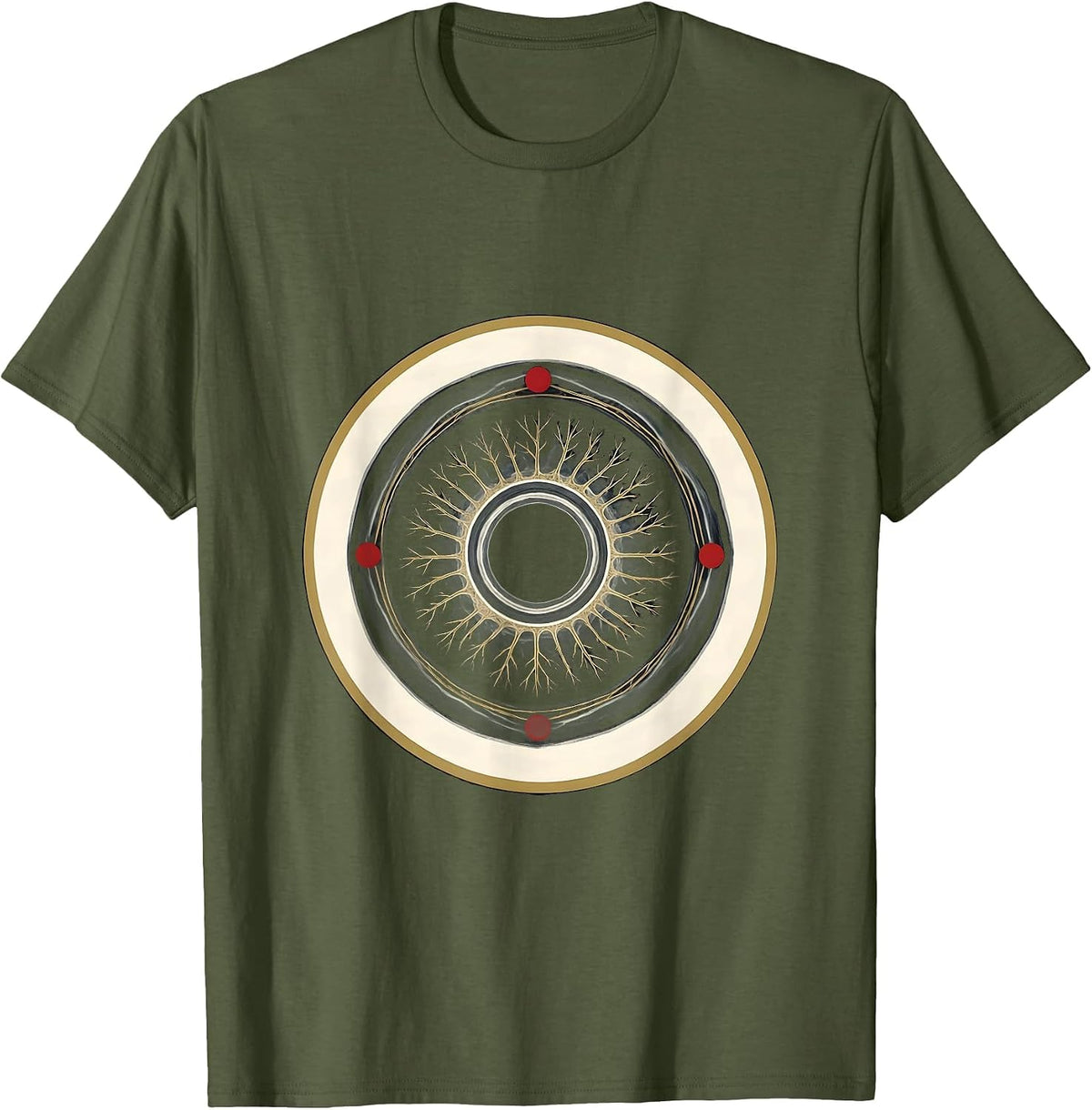 Men's Christmas Wreath Radiology Tech Pun Humor Gift T-Shirt - Olive Green