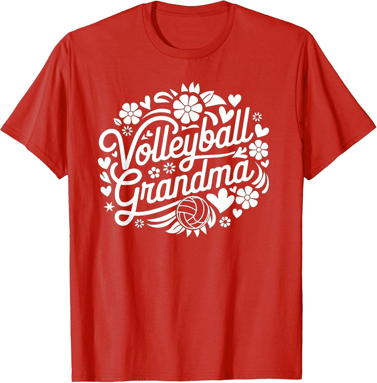 Volleyball Grandma for Women T-Shirt - Red
