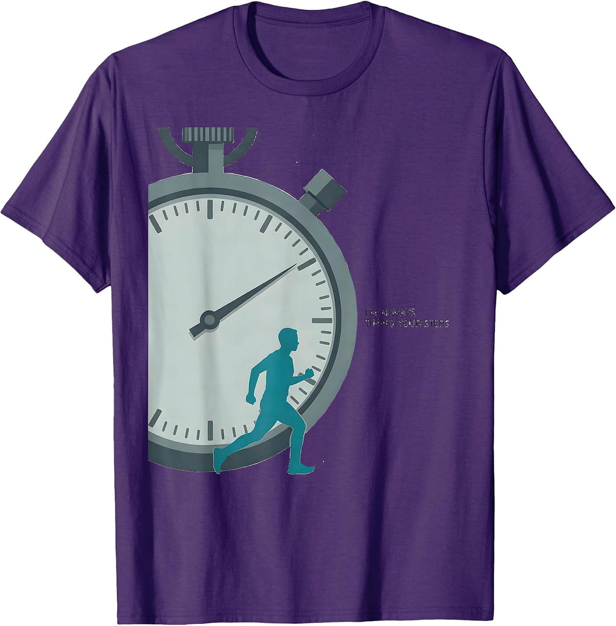 Men's I'm Always Timing Your Steps Funny Physical Therapist PT T-Shirt - Purple