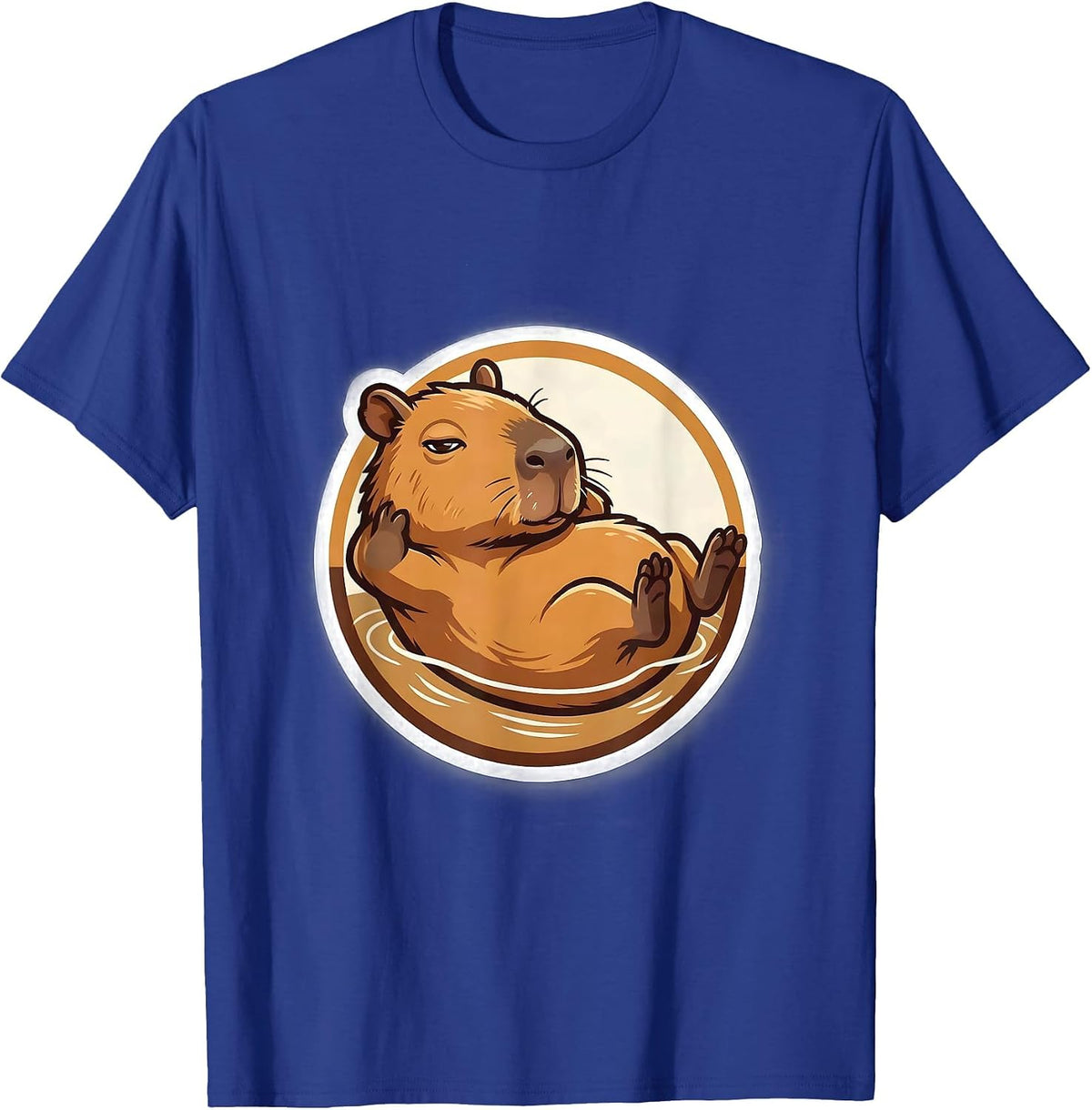 Capybara Sticker Funny Animal Meme Humor T-Shirt - Royal Blue