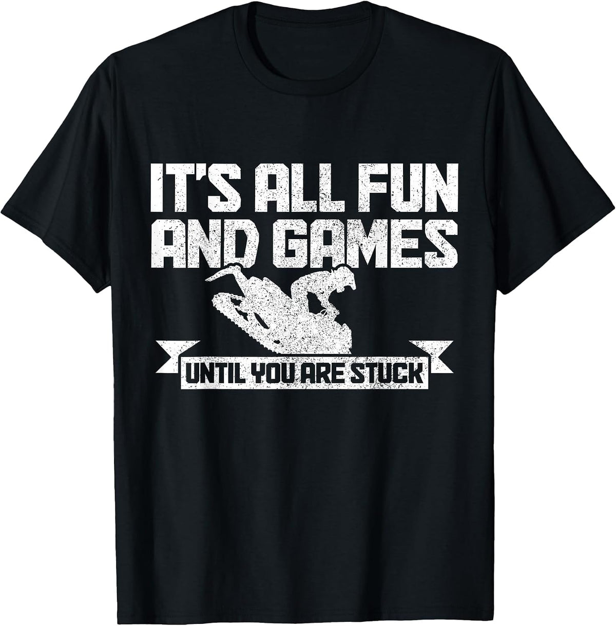 Snowmobile Funny Snowmobiling Motor Sled T-Shirt - Black