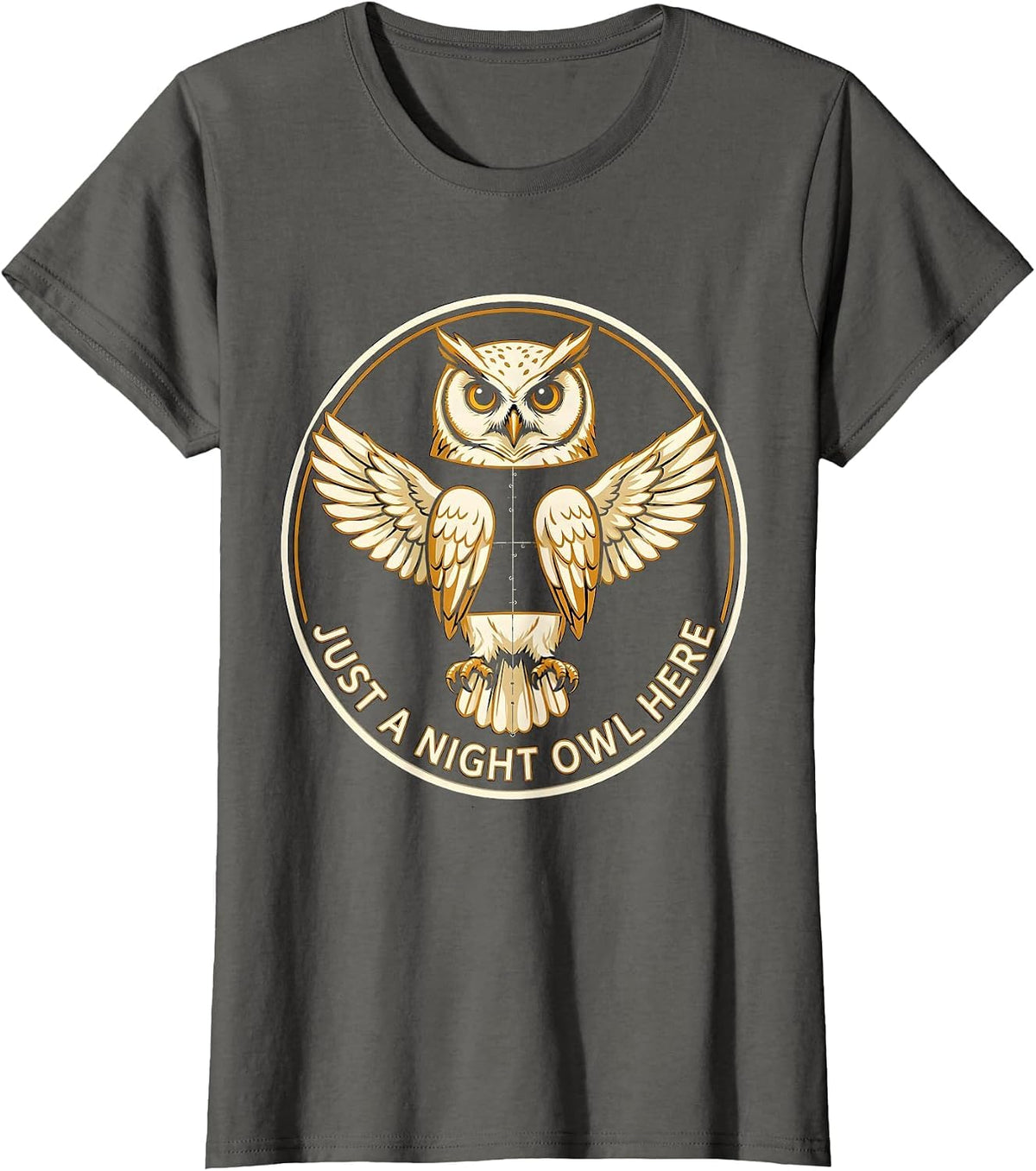 Women's Just a Night Owl Halloween Costume Alternative T-Shirt - Asphalt Grey