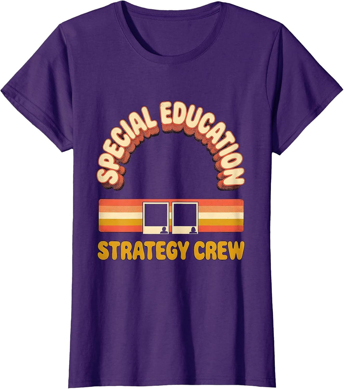 Women's Special Education Strategy Crew Retro SPED Teacher T-Shirt - Purple