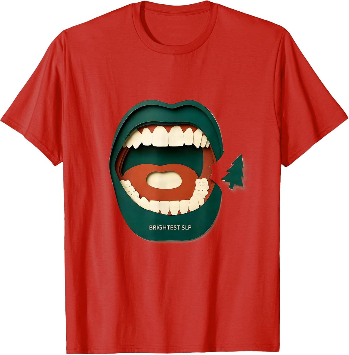 Men's Brightest SLP Funny Speech Language Pathologist Therapist T-Shirt - Red