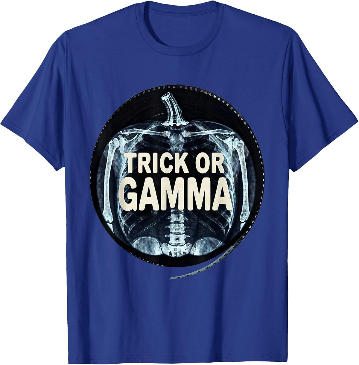 Trick Or Gamma Radiology Tech Halloween Workplace Humor T-Shirt - Royal Blue