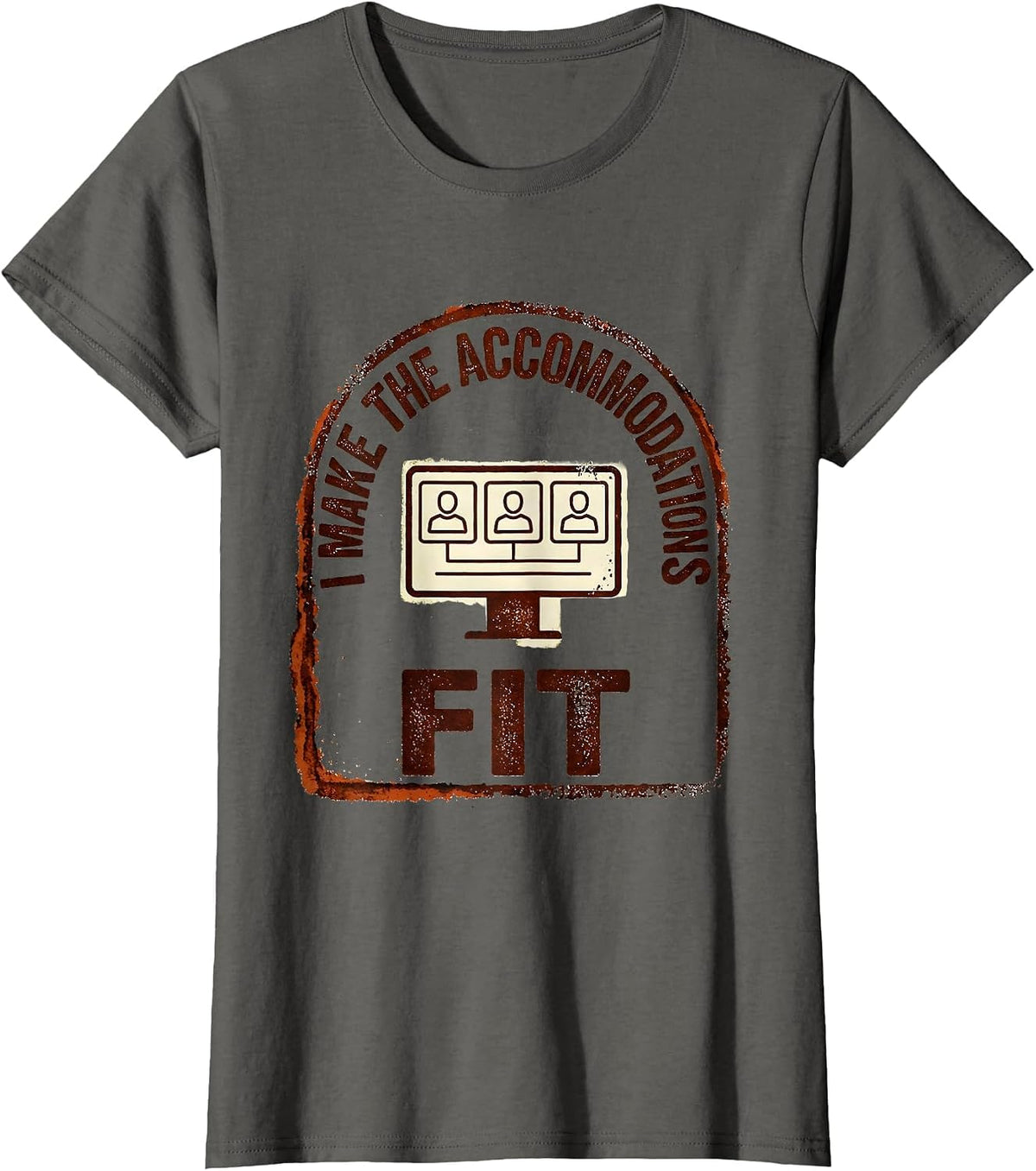 Women's I Make The Accommodations Fit Special Education Teacher T-Shirt - Asphalt Grey