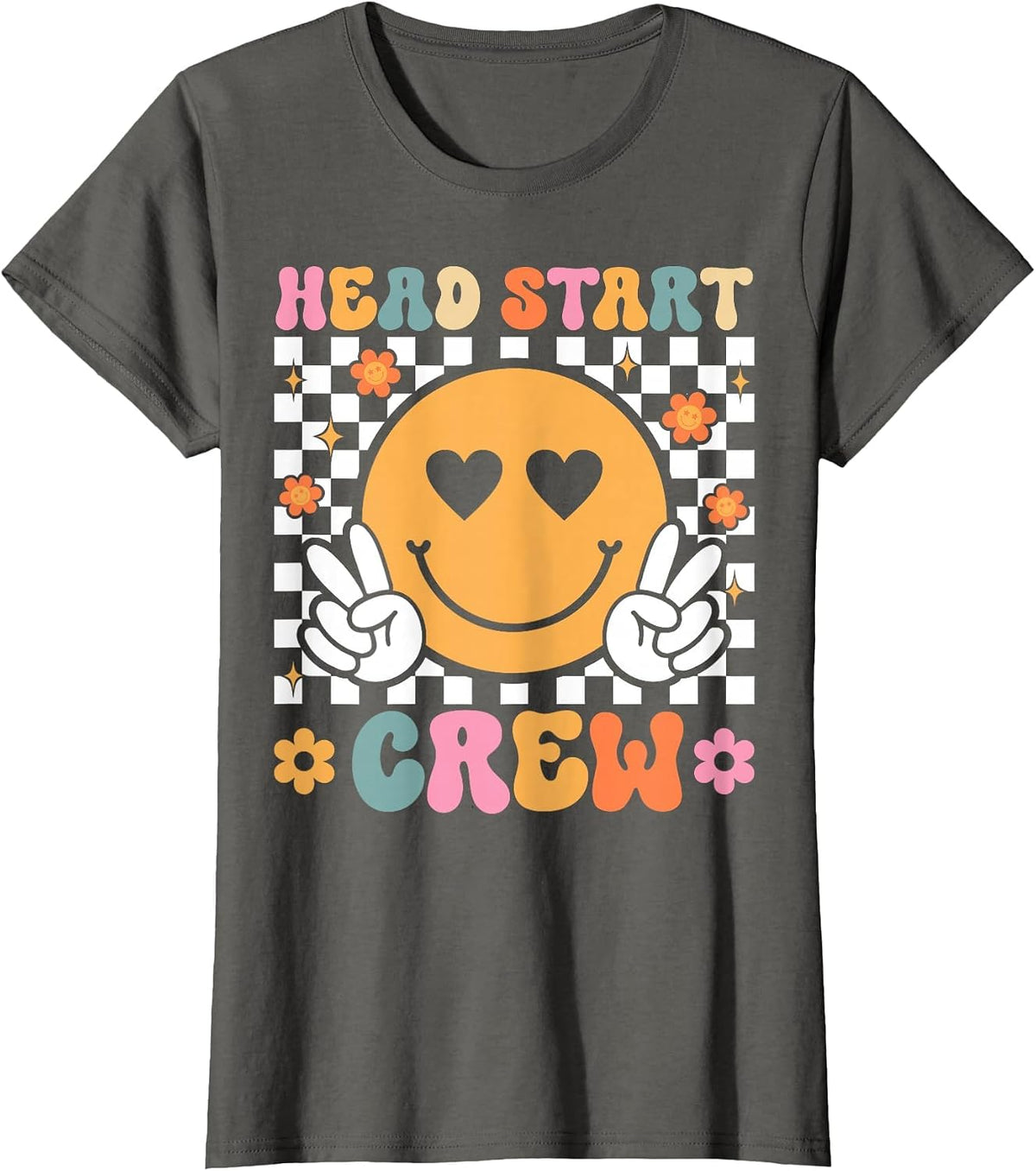 Head Start Crew Teacher Early Childhood Education Preschool T-Shirt - Asphalt Grey