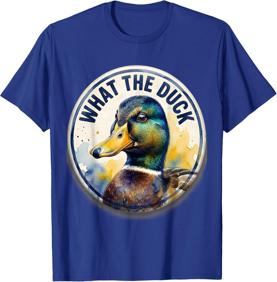 What The Duck Funny Bird Lover Farmer Absurdist Humor T-Shirt - Royal Blue