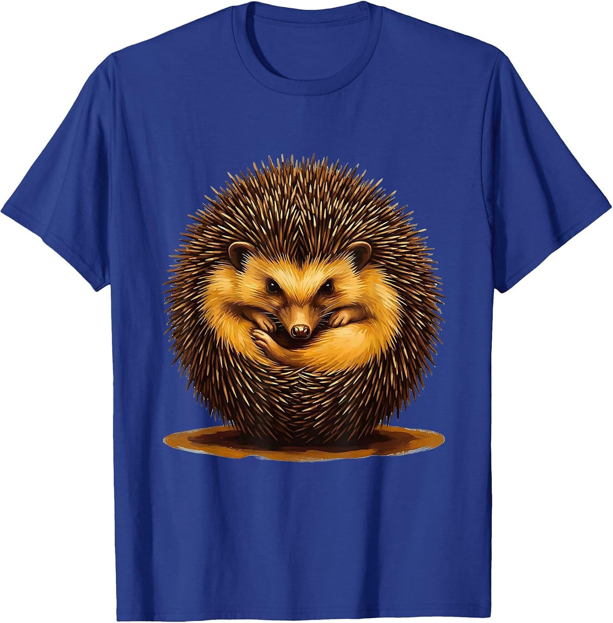 Men's Curled Hedgehog Ball Cute Animal Humor Gift T-Shirt - Royal Blue