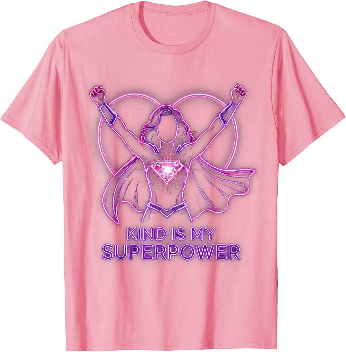 Men's Kind Is My Superpower Be Kind Graphic Design T-Shirt - Pink