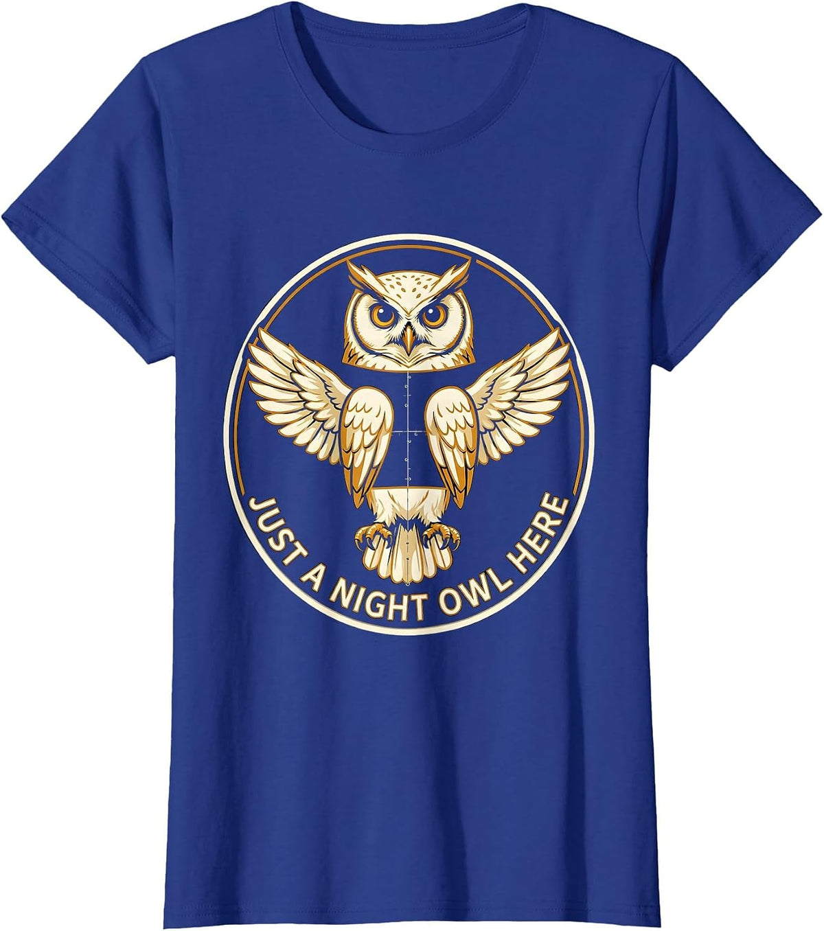 Women's Just a Night Owl Halloween Costume Alternative T-Shirt - Royal Blue