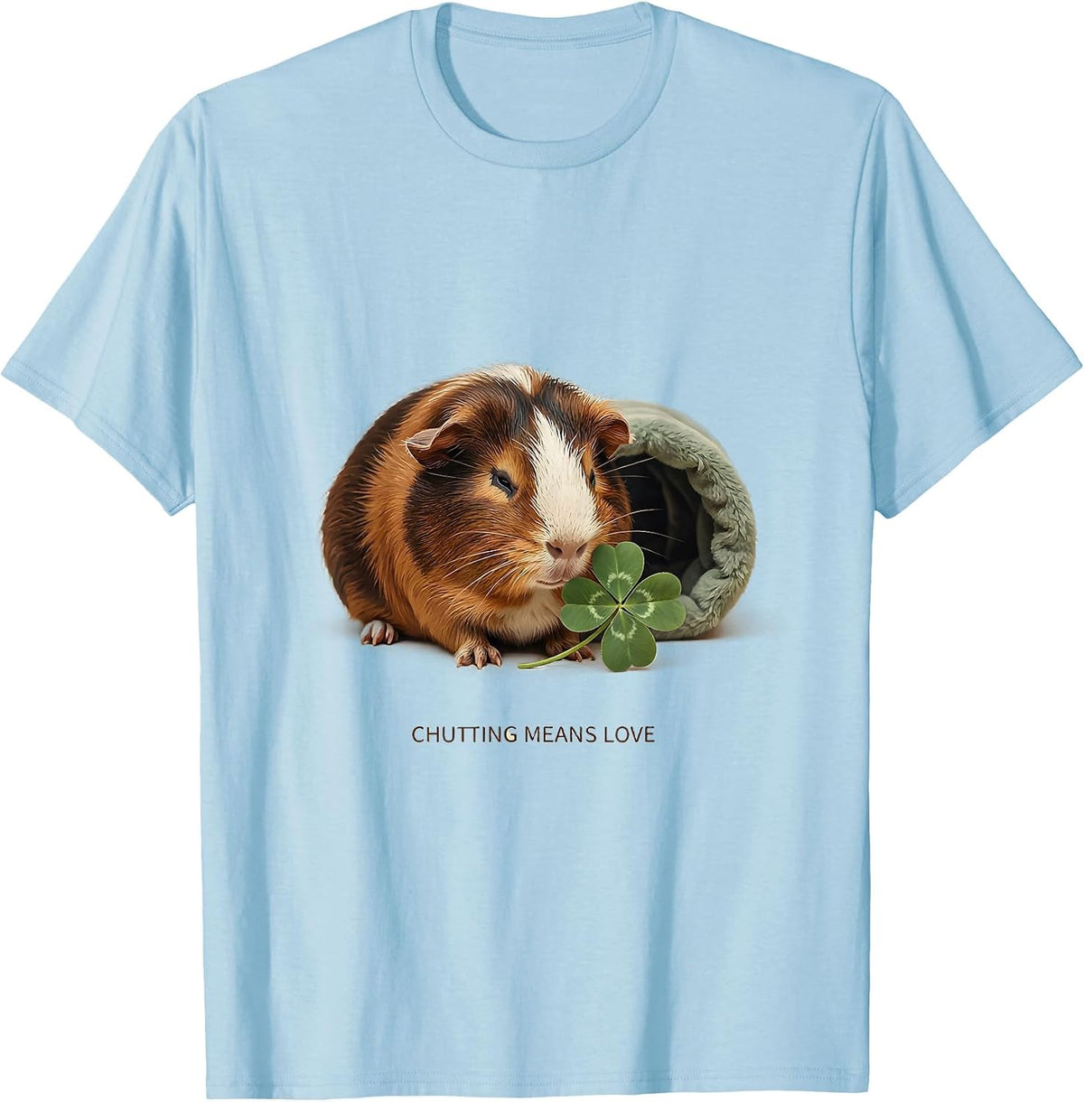Men's Chutting Means Love Funny Guinea Pig Cavy Lover Pet Humor T-Shirt - Baby Blue