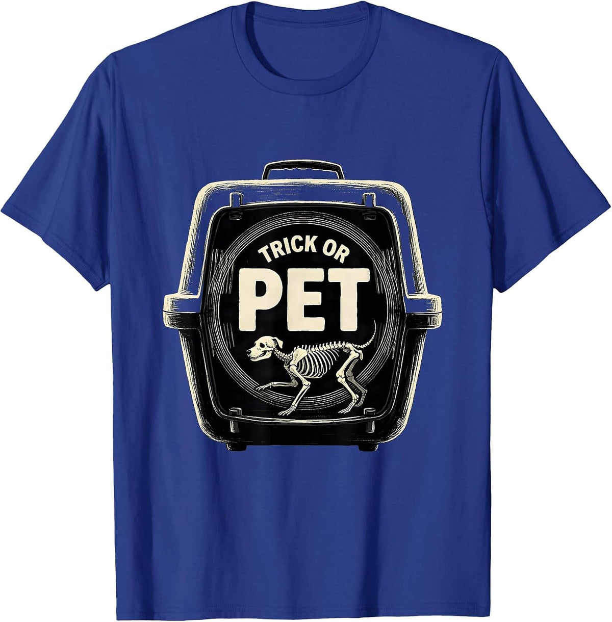 Trick Or PET Radiology Tech Halloween X-Ray Tech Humor T-Shirt - Royal Blue