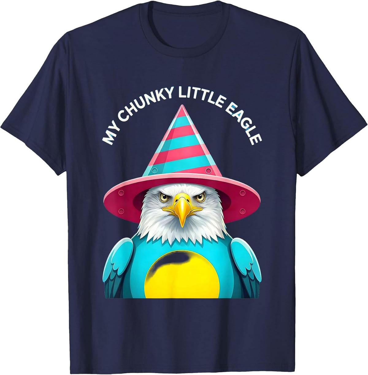 My Chunky Little Eagle Gummy Jelly Pop Eagle Lover Novelty T-Shirt - Navy Blue