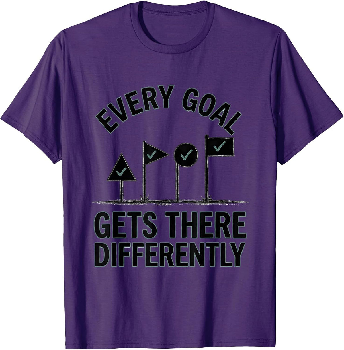 Men's Every Goal Gets There Differently Special Education Teacher T-Shirt - Purple