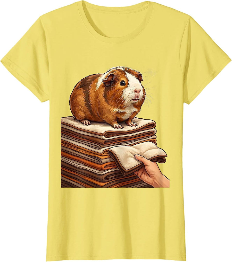 Guinea Pig Pet Lover Funny Cavy Owner Humor T-Shirt - Lemon Yellow