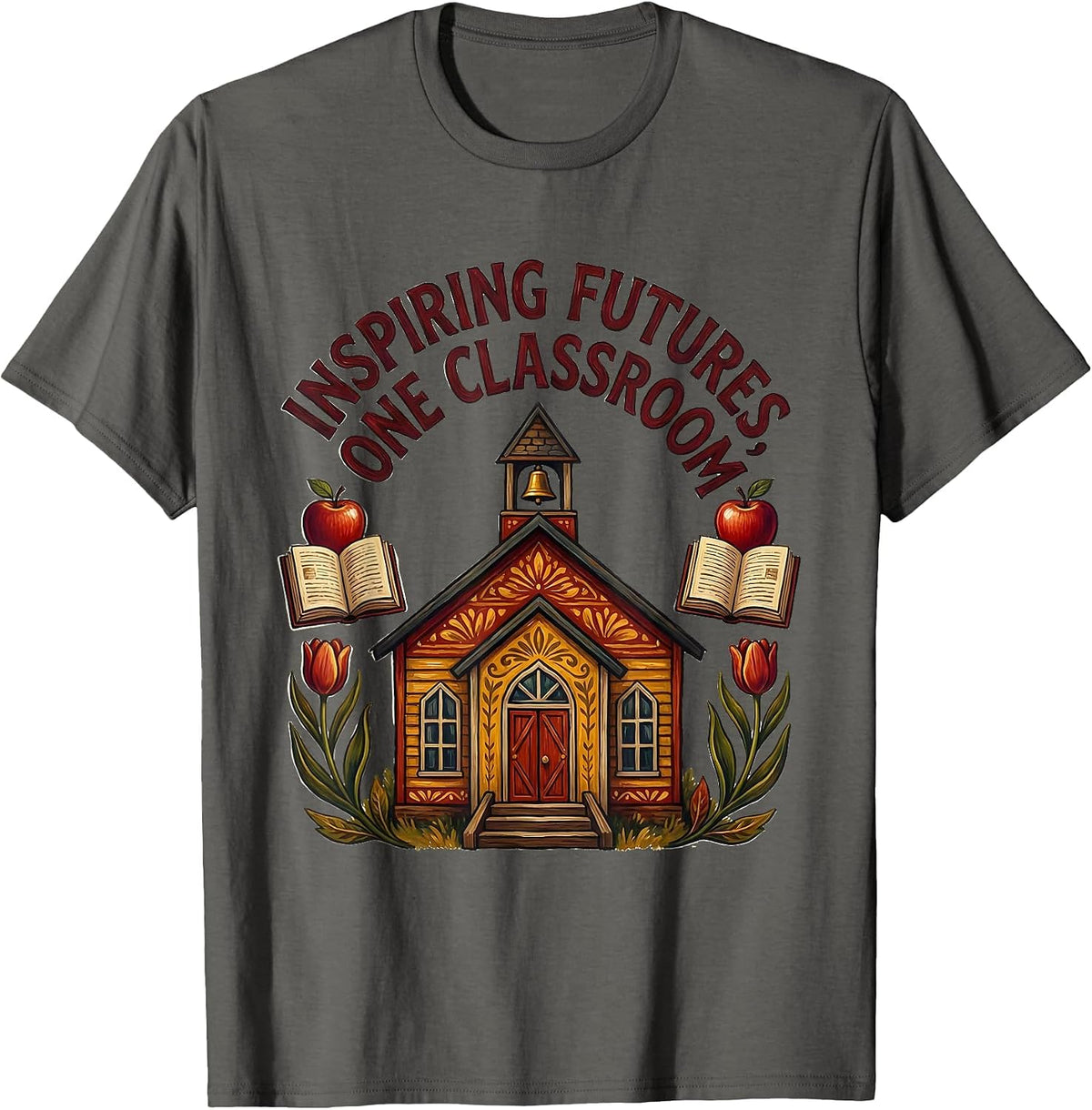Inspiring Futures Labor Day Classroom Design T-Shirt - Asphalt Grey